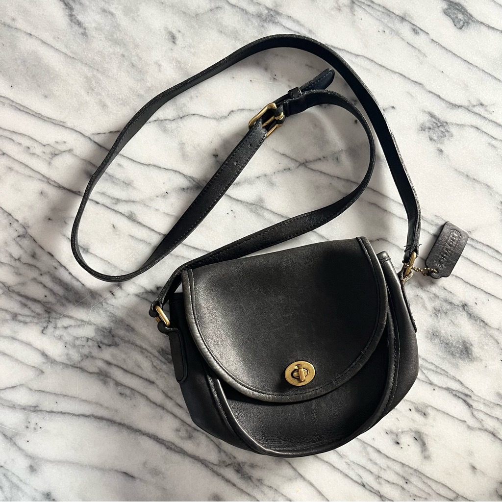 Vintage Coach Watson Bag Style 9981 Usa Made Black Leather Crossbody